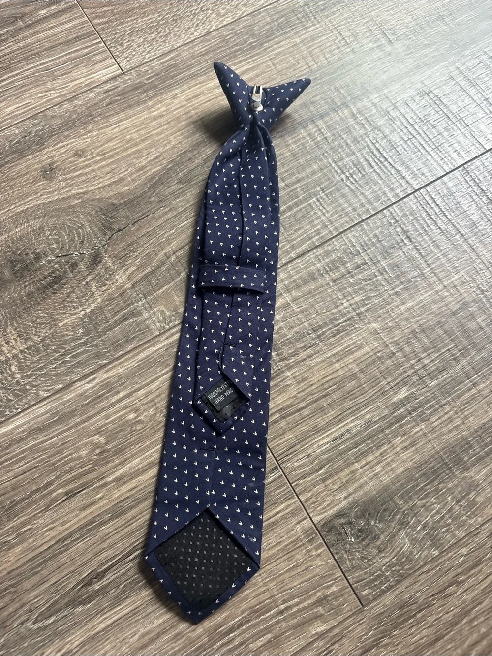 Kids Navy Polka Dot Tie